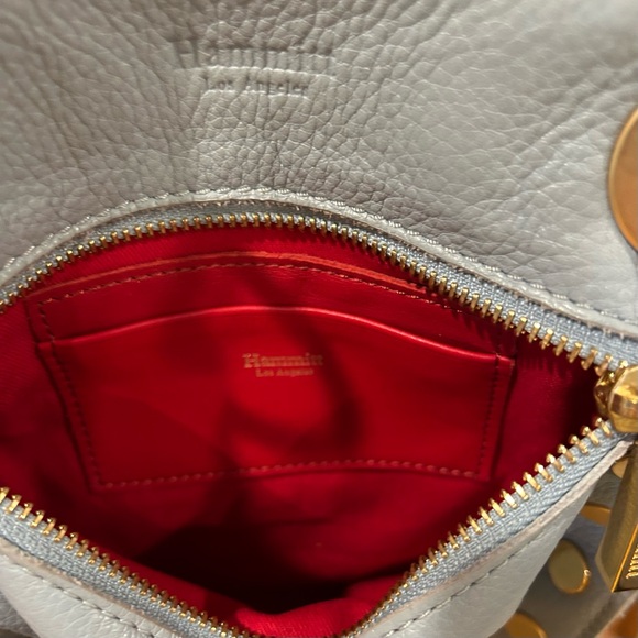 Hammitt Tony Light Blue Crossbody Bag with Gold Details - Picture 5 of 9